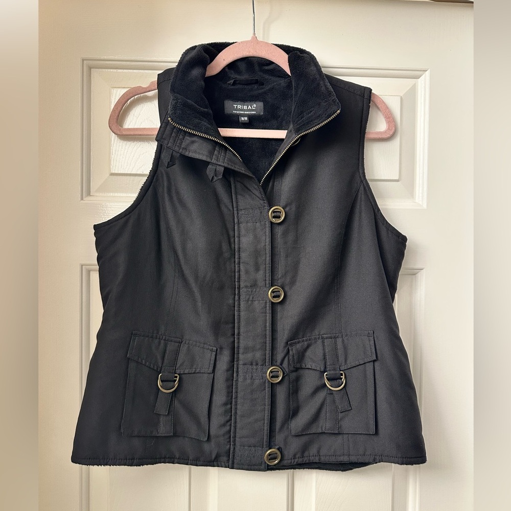 Tribal Women's Charcoal Black Vest M
